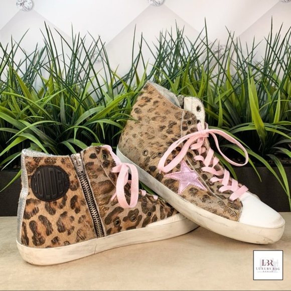 Golden Goose Shoes - GOLDEN GOOSE Francy High-Top Star Pink & Euro 40